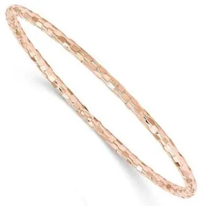 14K Rose Gold Polished Bangle Bracelet