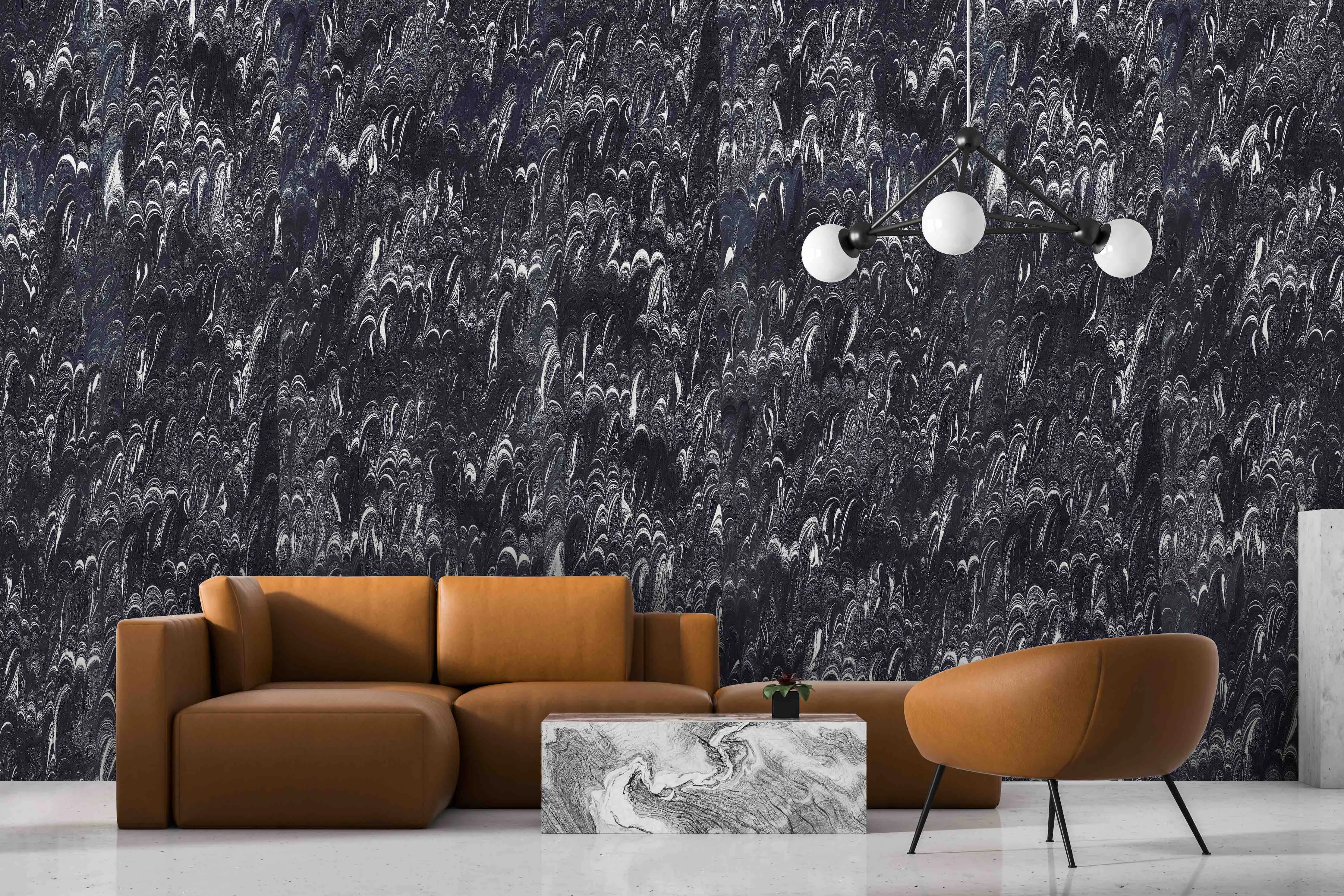 ABACUS WALLPAPER / INDIGO