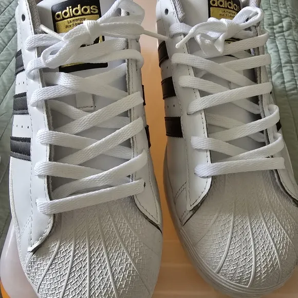 Adidas Superstar White and Black Sneakers
