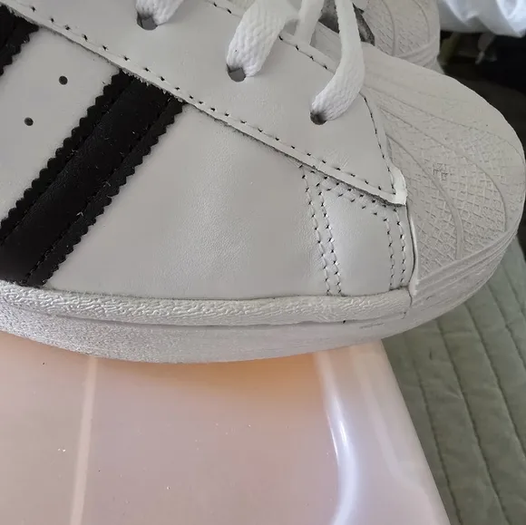 Adidas Superstar White and Black Sneakers