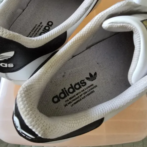 Adidas Superstar White and Black Sneakers