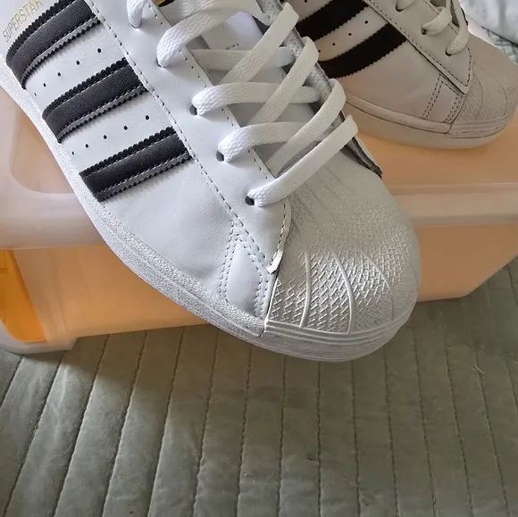 Adidas Superstar White and Black Sneakers