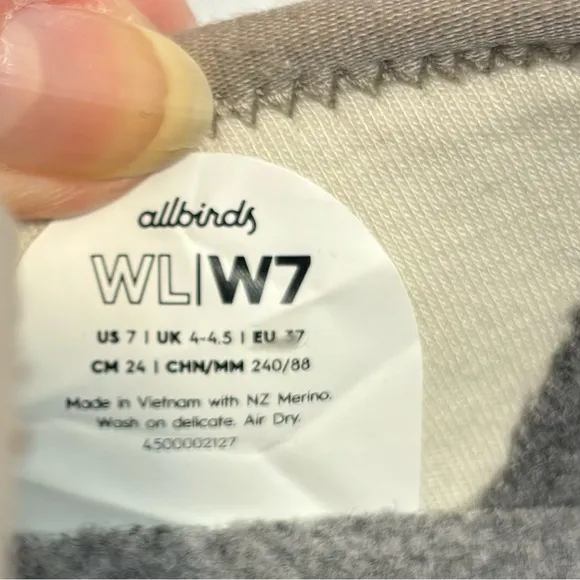 Allbirds Gray Wool Loungers Slip On Women’s Size 7