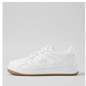 Alo White Sneakers with Tan Sole