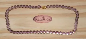 Amethyst Crystal Necklace 18" Long with 8mm Crystals