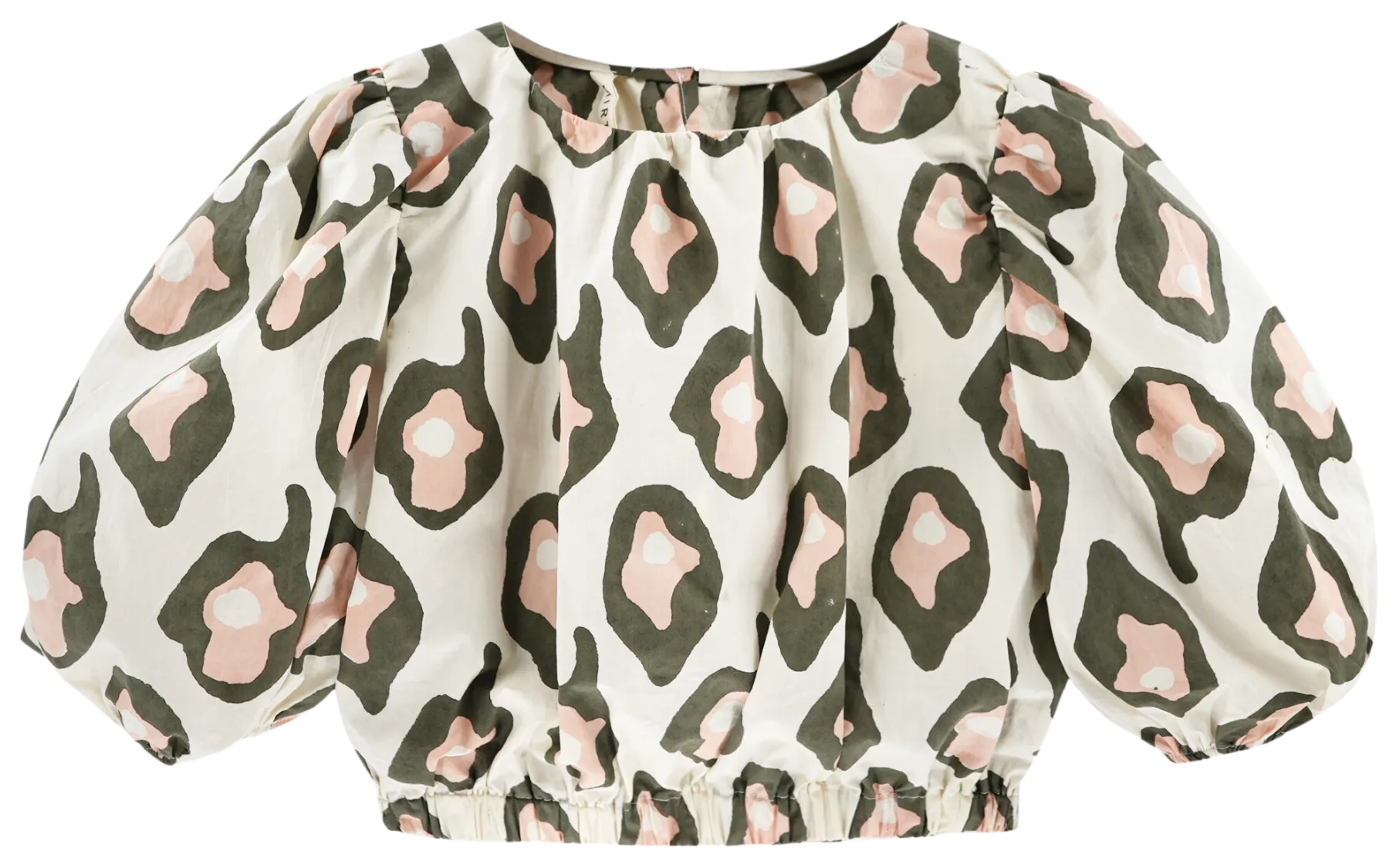 Andaman Bubble Top in Oyster Print