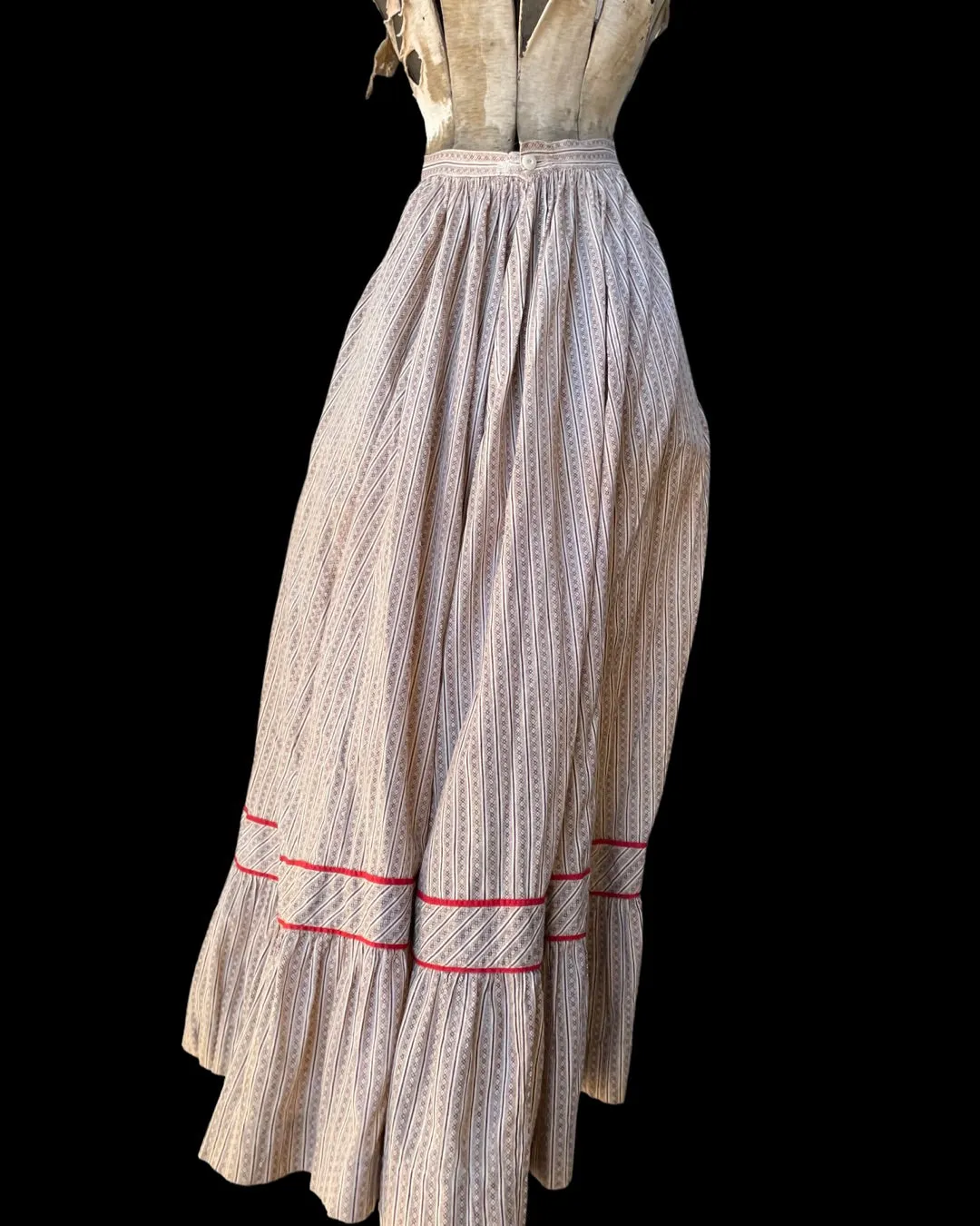 Antique Brown Calico Skirt