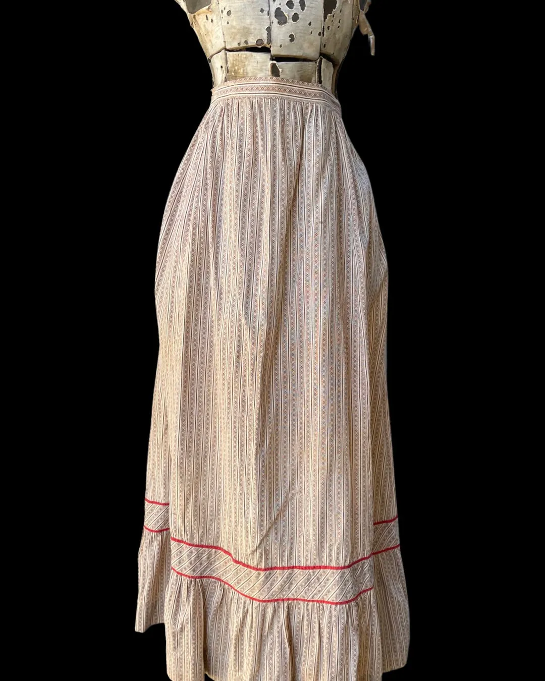 Antique Brown Calico Skirt