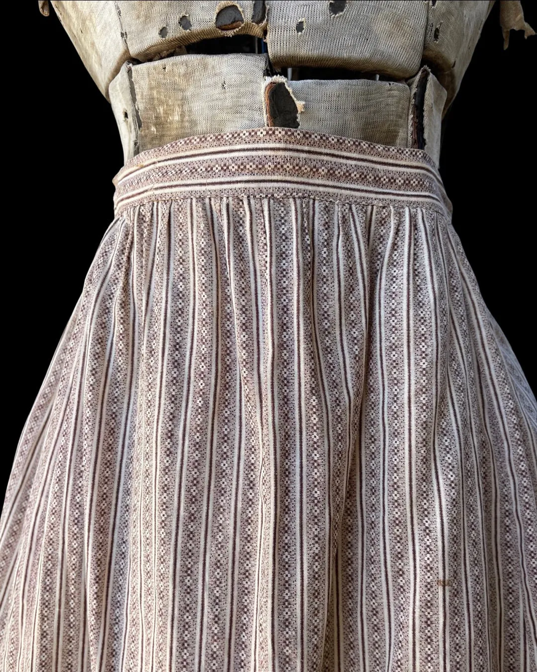 Antique Brown Calico Skirt