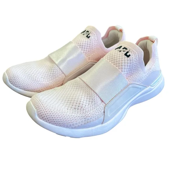 APL Pink Techloom Bliss Sneakers Sz 7.5 Slip On Travel Comfort Casual Athletic