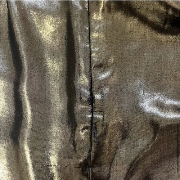 Aritzia Wilfred Gold Foil Satin Midi Slip Skirt Metallic Gold size 0