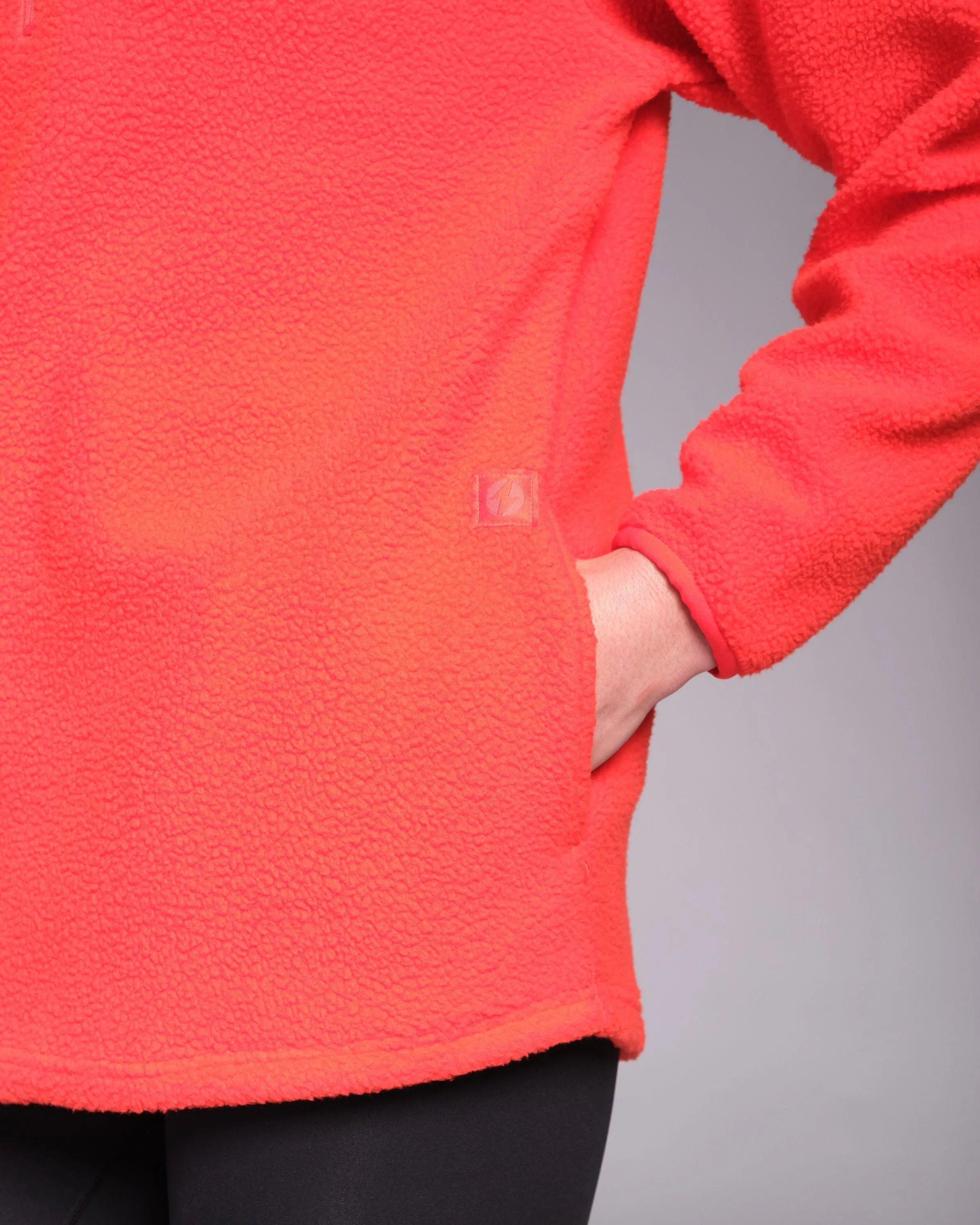 Ascend 1/4 Zip Fleece Bright Red