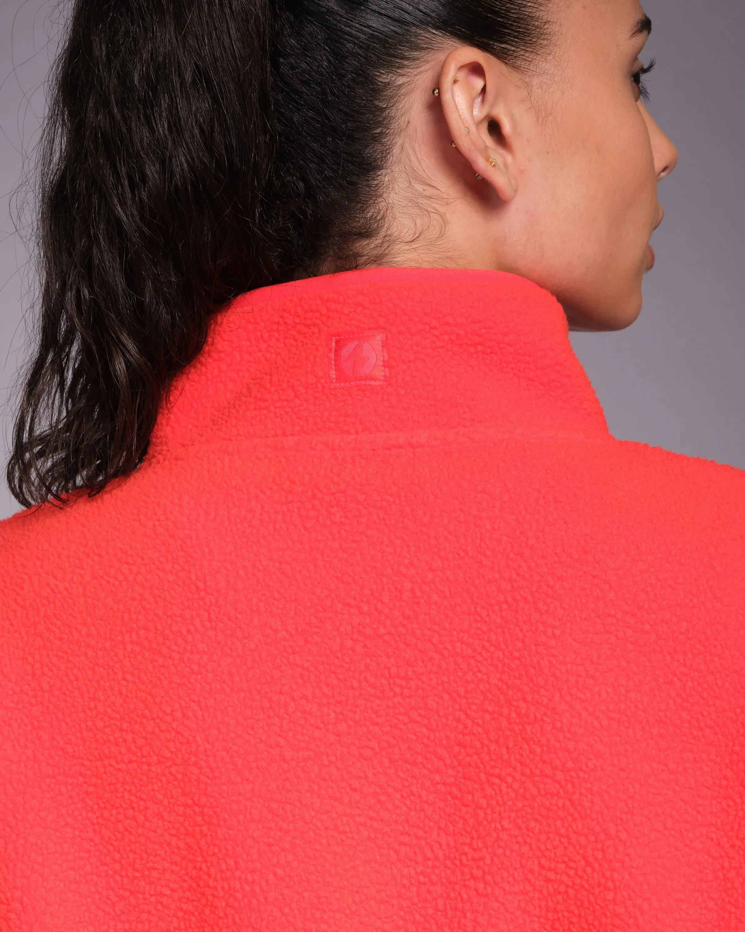 Ascend 1/4 Zip Fleece Bright Red