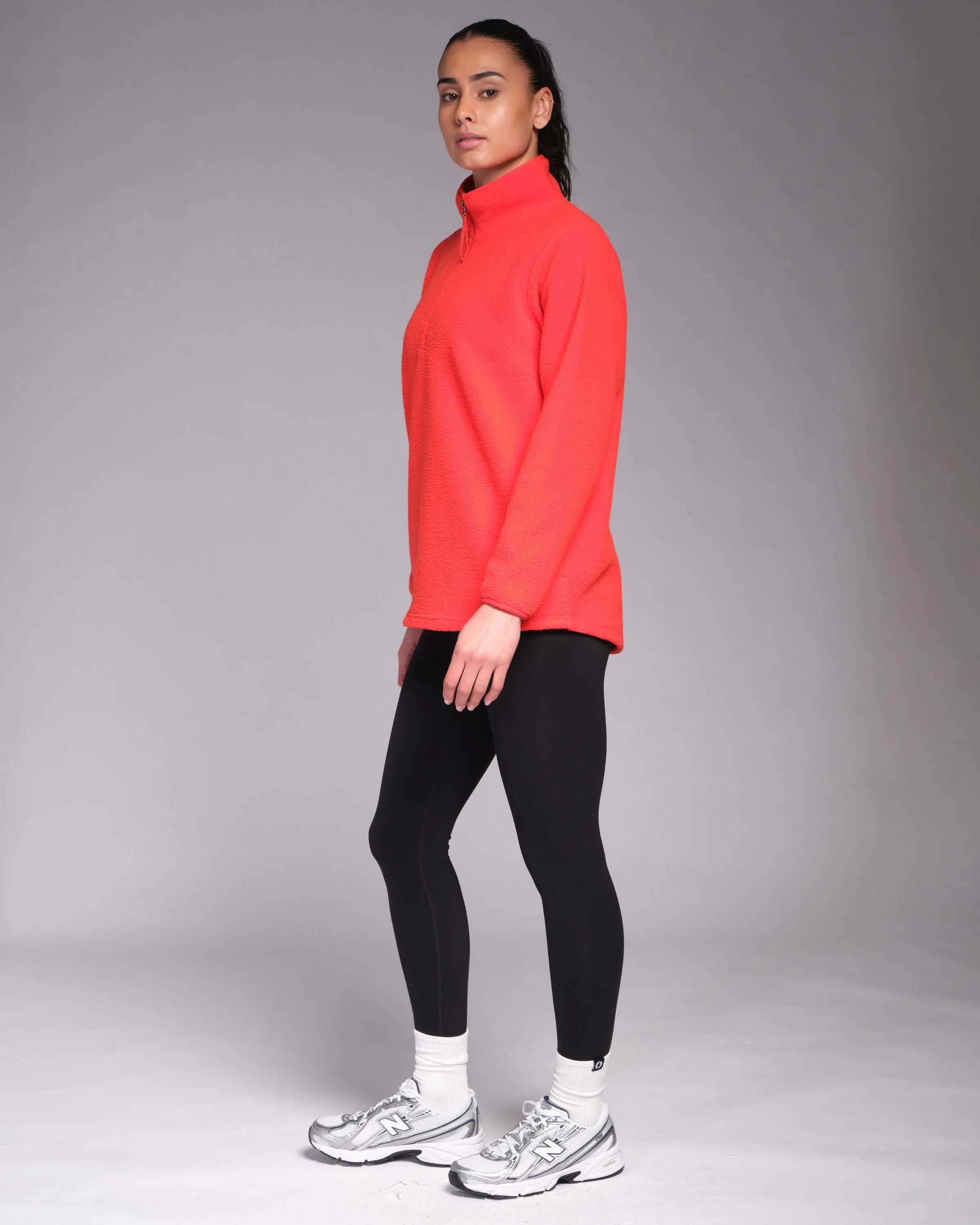 Ascend 1/4 Zip Fleece Bright Red