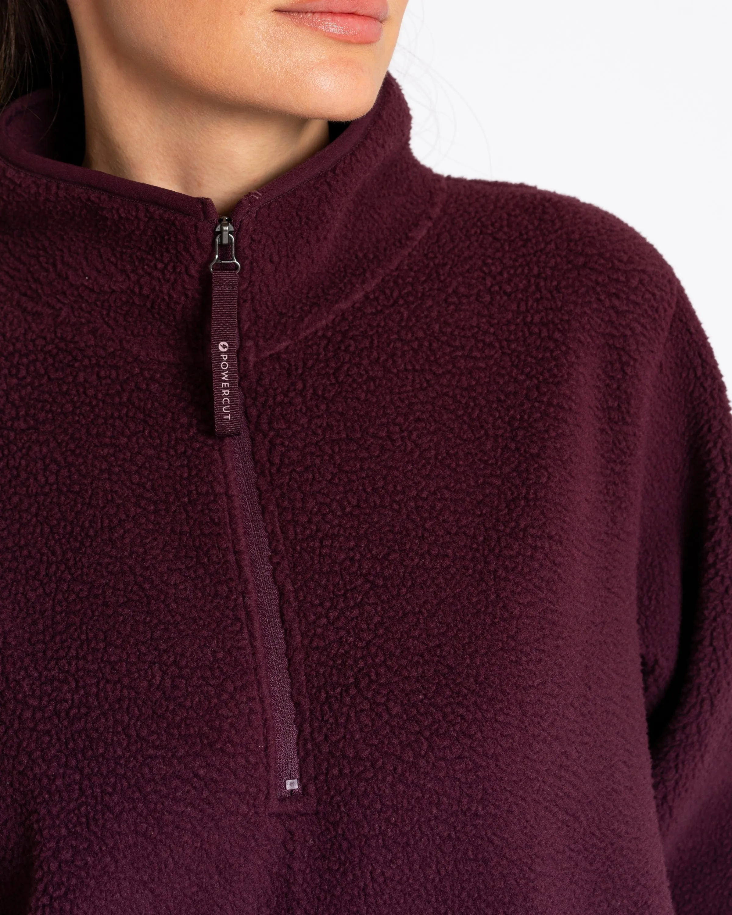 Ascend 1/4 Zip Fleece Dark Burgundy