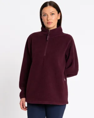 Ascend 1/4 Zip Fleece Dark Burgundy