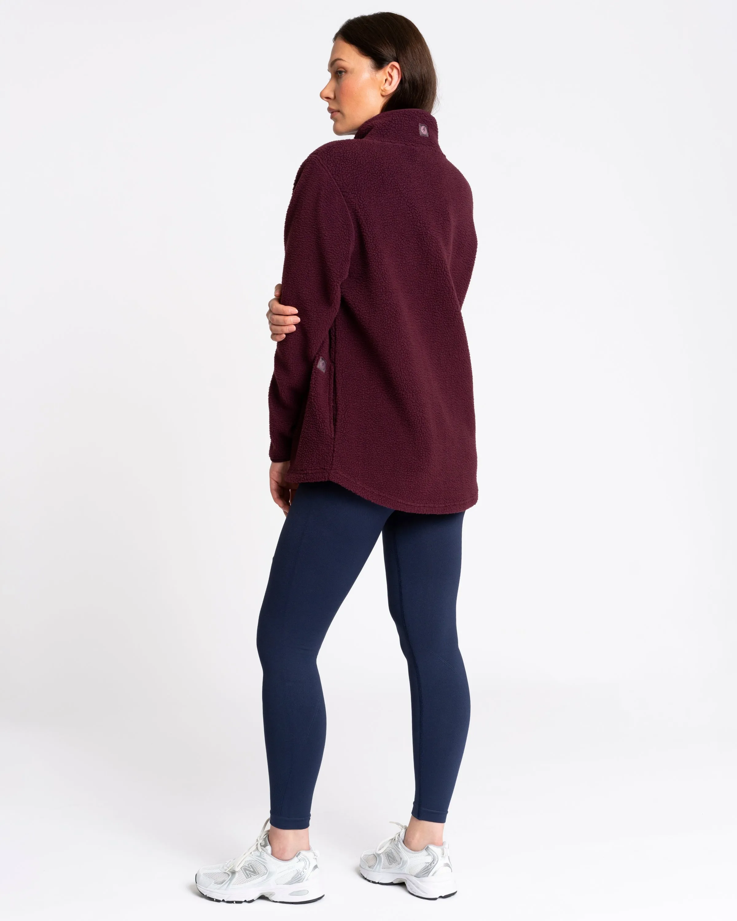Ascend 1/4 Zip Fleece Dark Burgundy