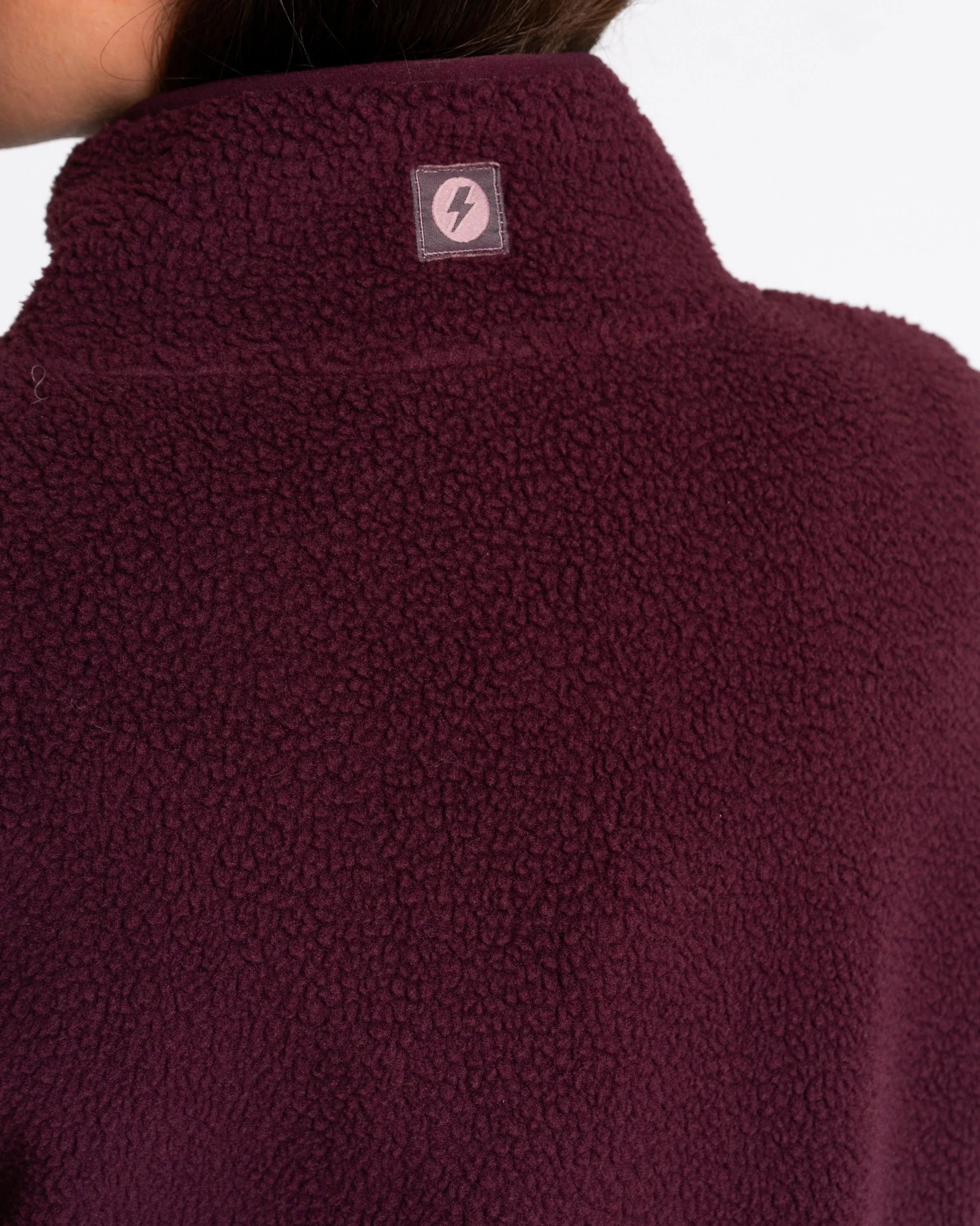 Ascend 1/4 Zip Fleece Dark Burgundy