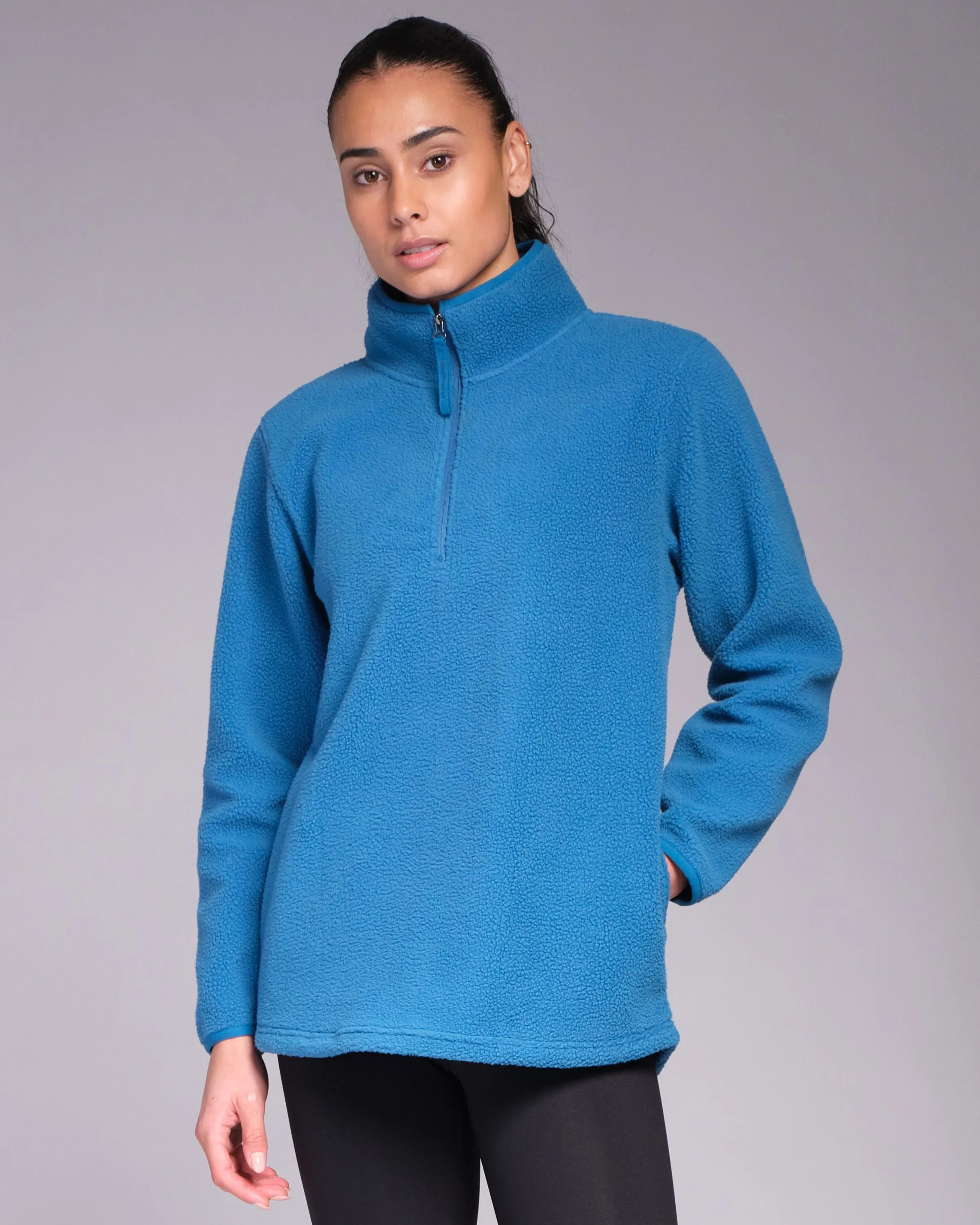 Ascend 1/4 Zip Fleece Vintage Blue