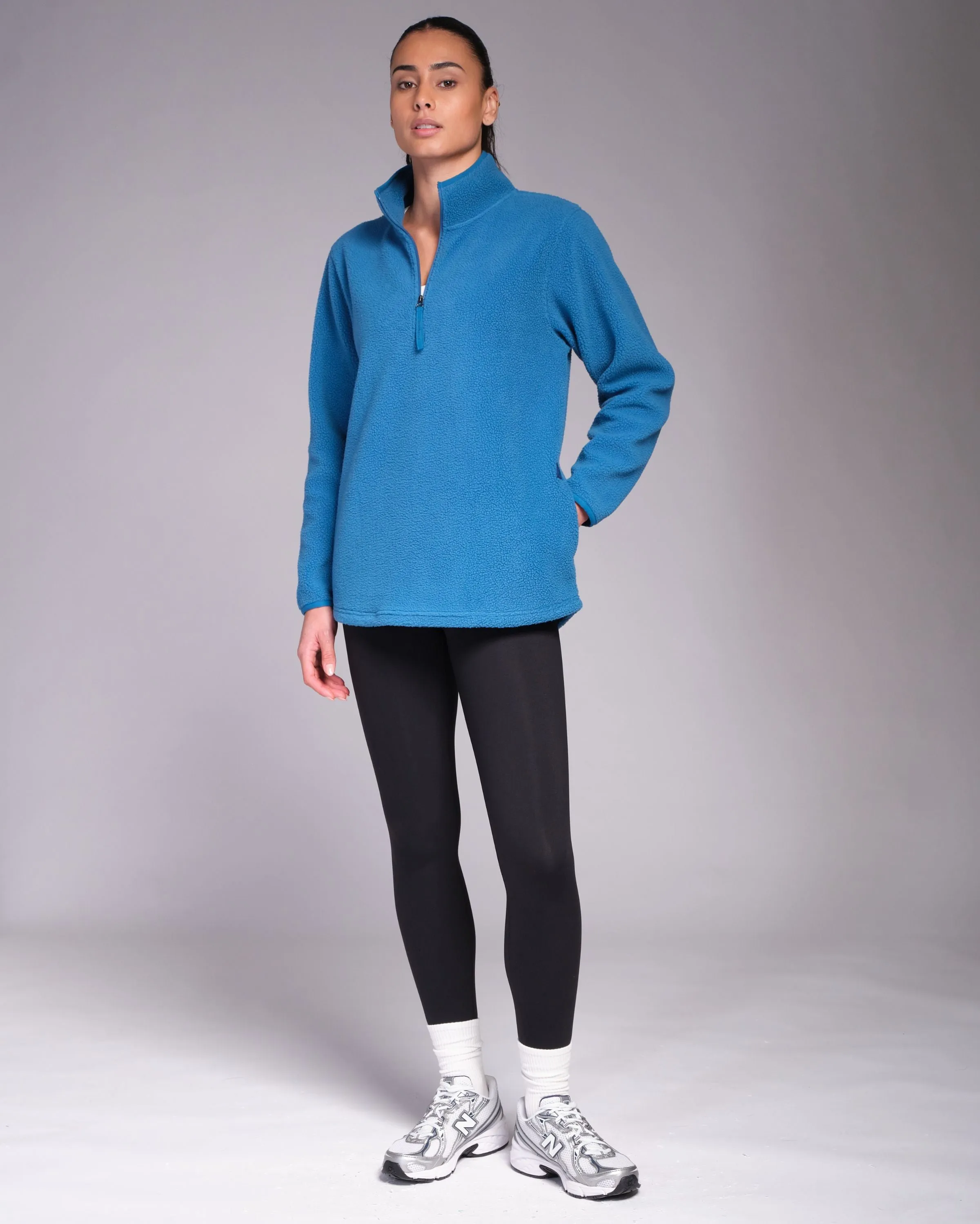 Ascend 1/4 Zip Fleece Vintage Blue