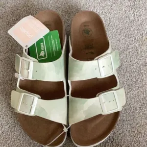 Birkenstock Papillio Arizona Platform Watercolor Khaki, Size US 8-8.5 EU 39) NWT