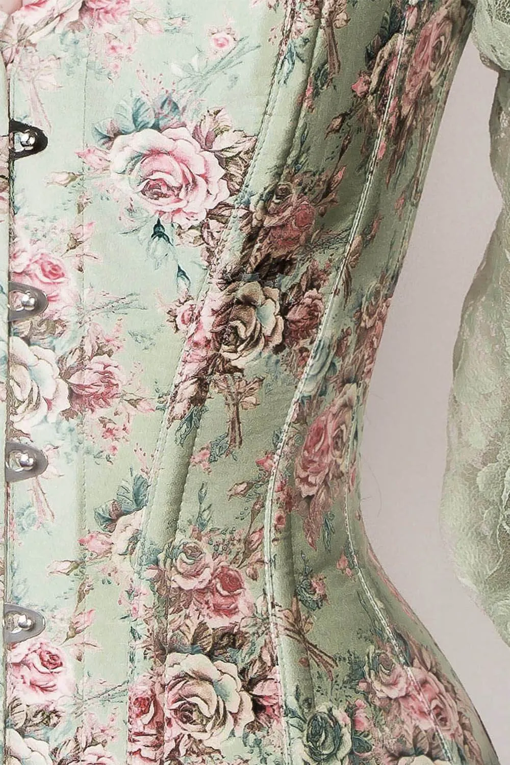 Blakely Custom Made Victorian Inspired Corset with Attached Sleeve