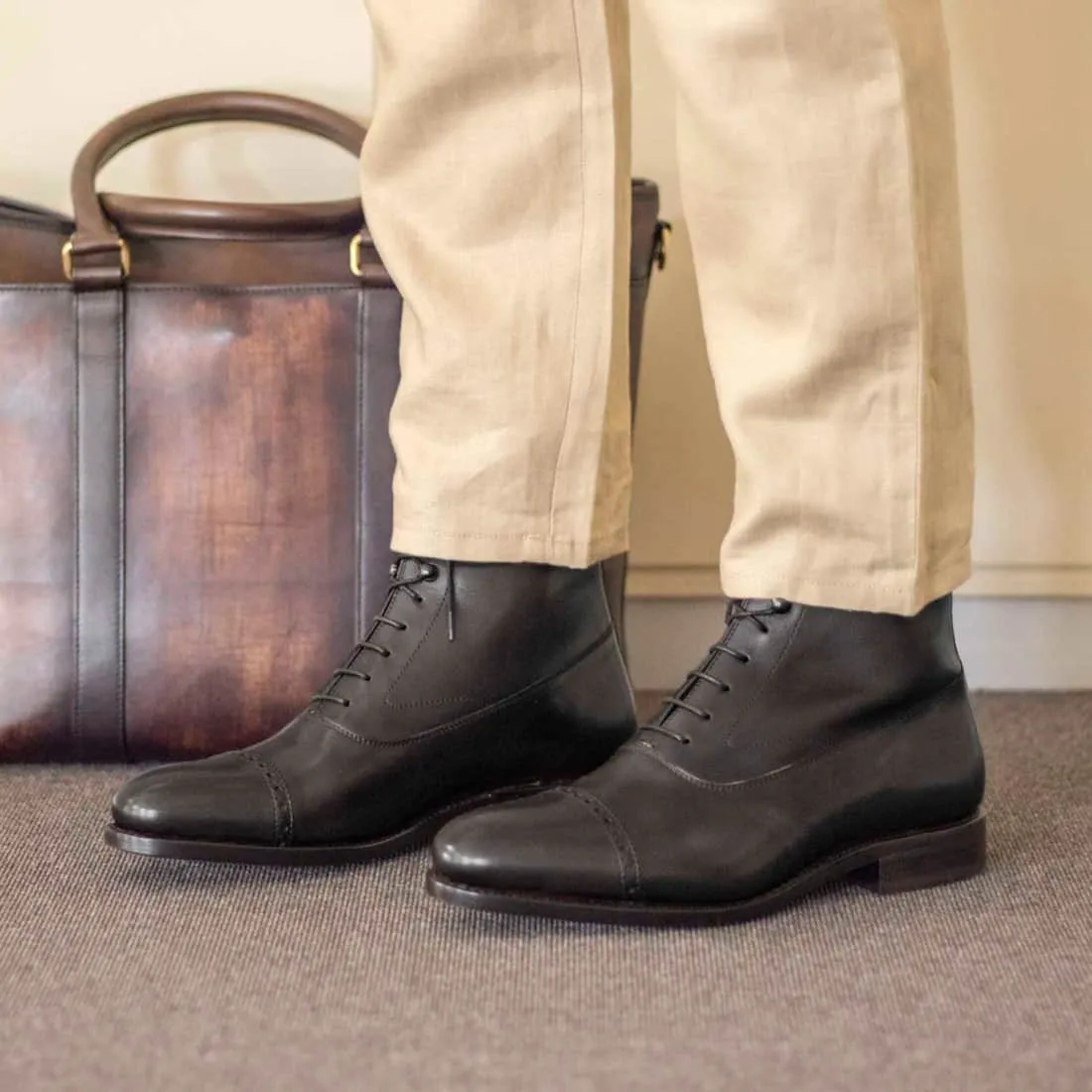 Bottines Blamoral en cuir noir
