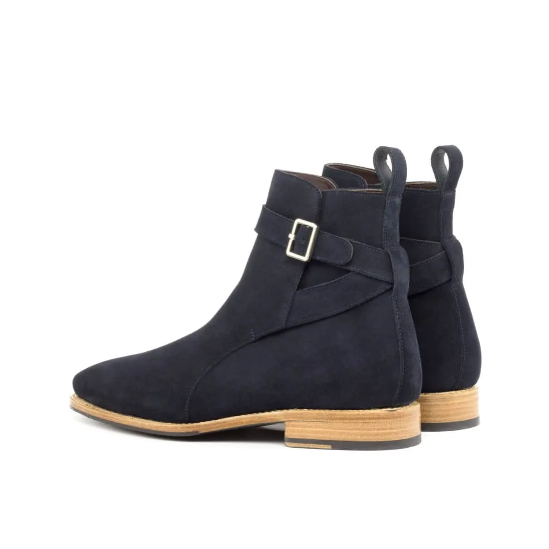Bottines Jodhpur en daim bleu marine