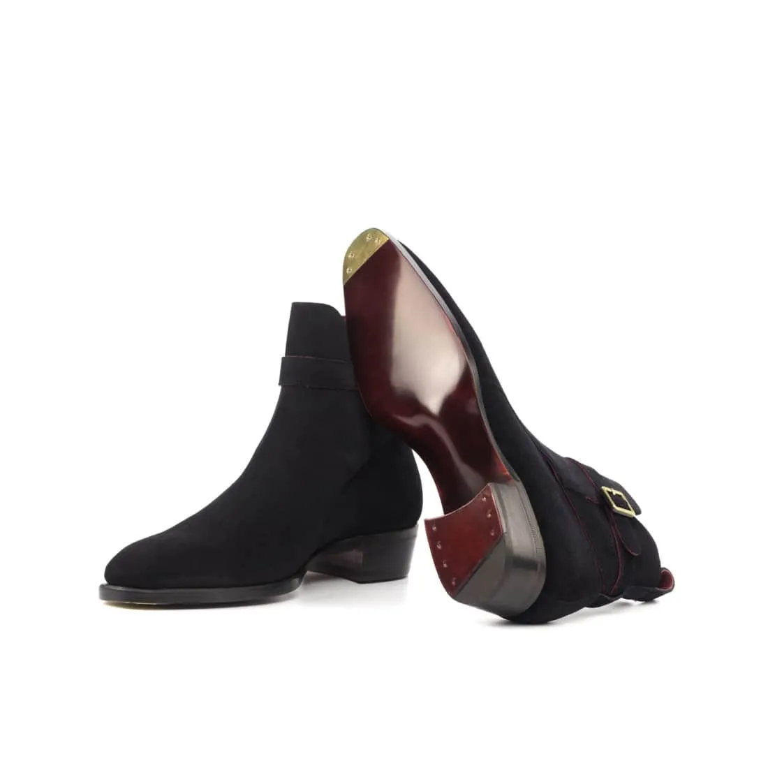 Bottines Jodhpur en daim noir