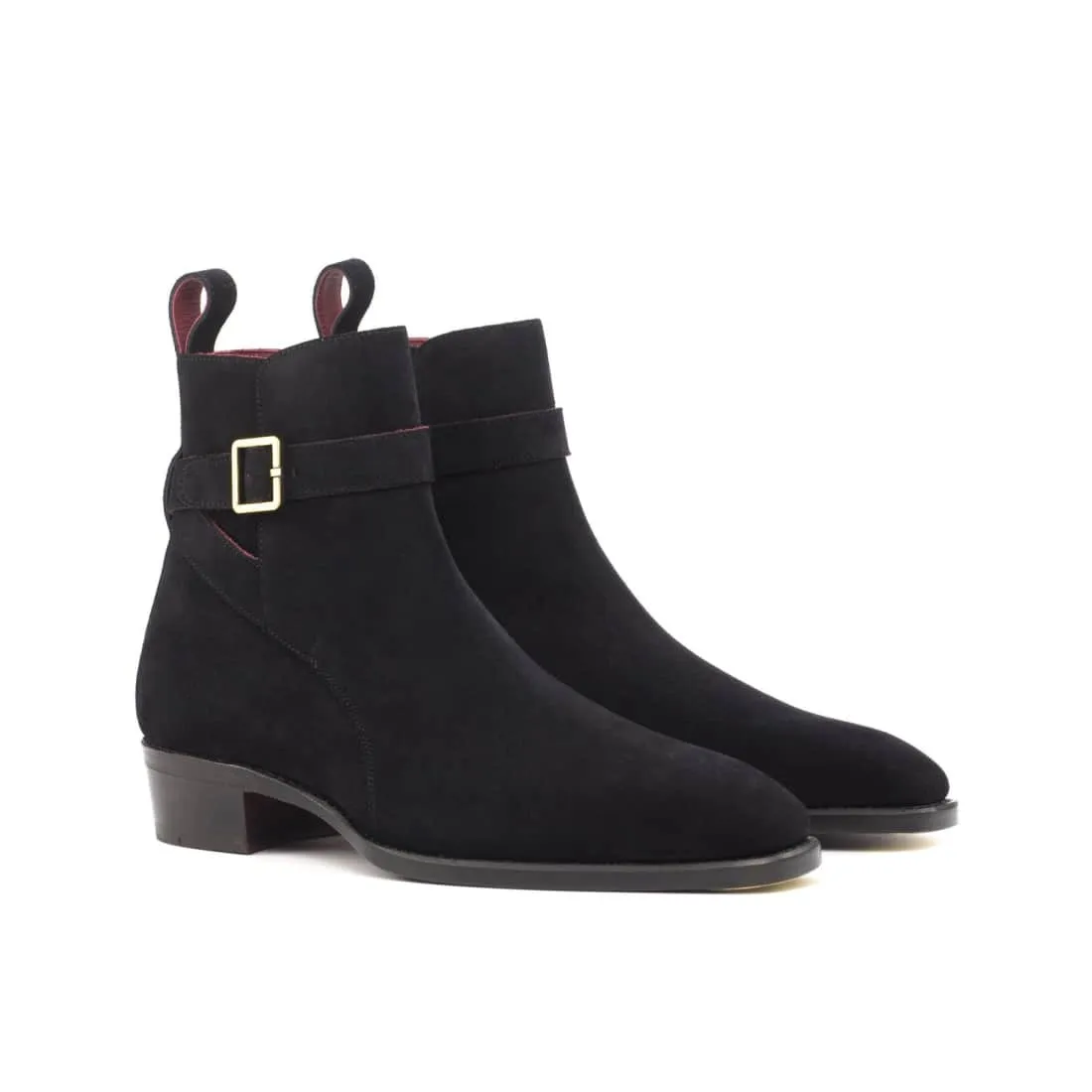 Bottines Jodhpur en daim noir