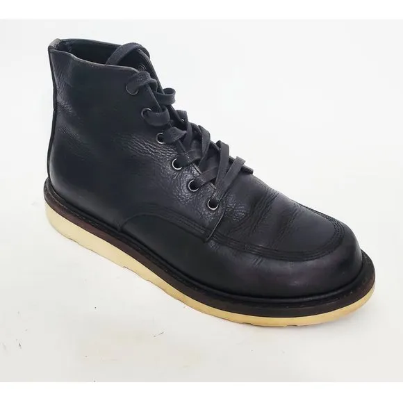 Broken Homme Mens JAIME BOOT BLACK Leather VINTAGE USA 9