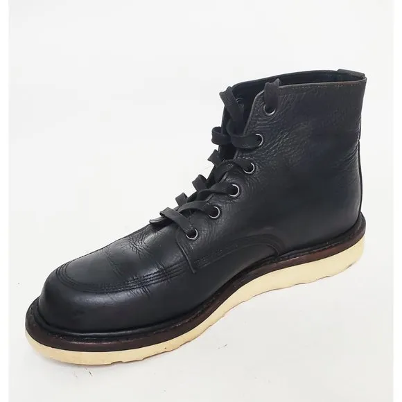 Broken Homme Mens JAIME BOOT BLACK Leather VINTAGE USA 9