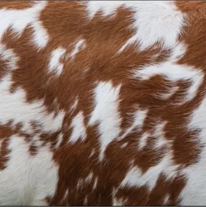 Brown & White Cow Hide Printed Vinyl