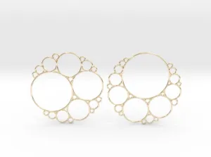 Bubbly Apollonian Earrings (Metal)