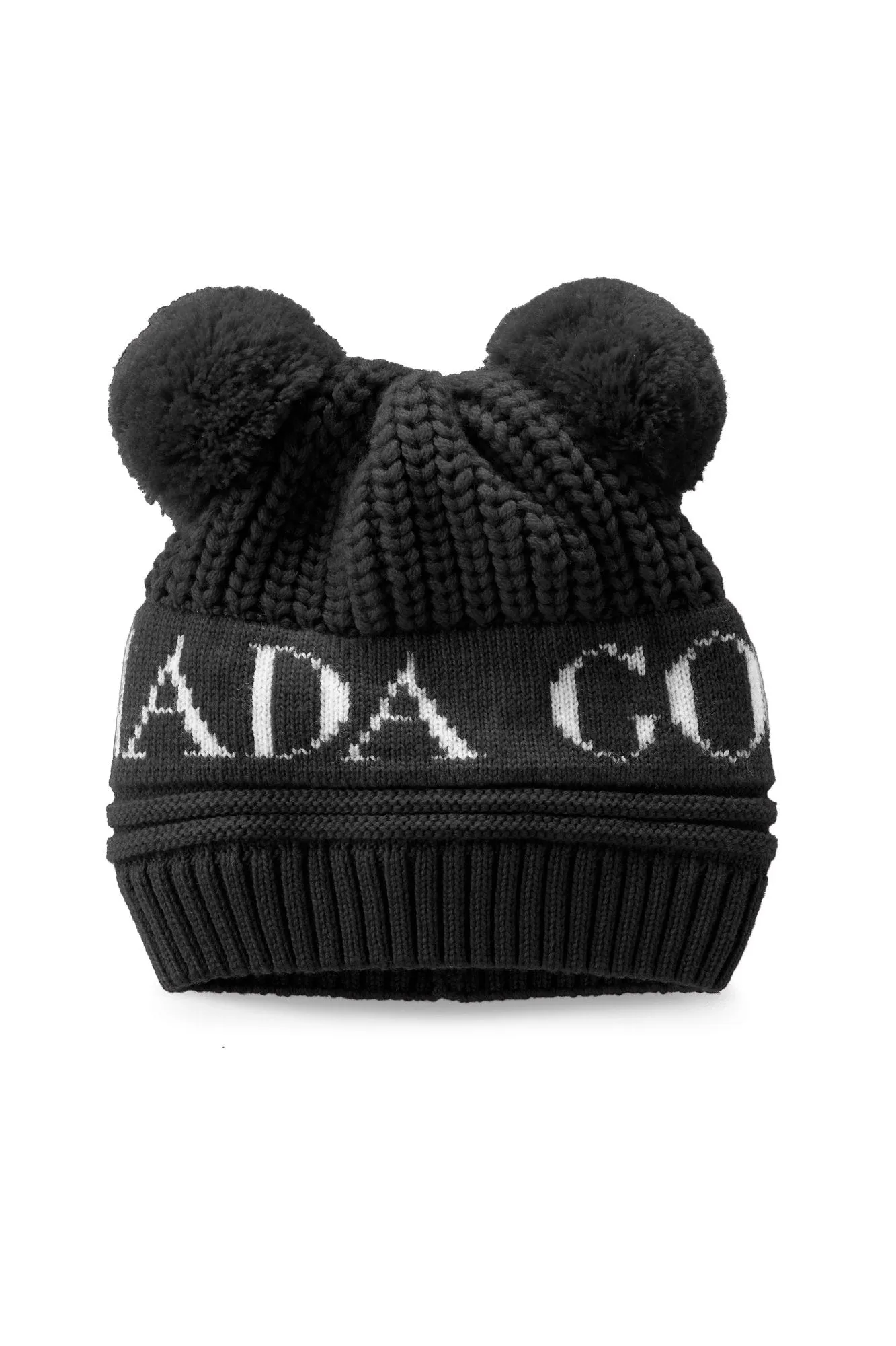 Canada Goose Baby Double Pom Hat -Black