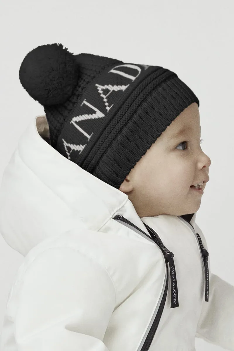 Canada Goose Baby Double Pom Hat -Black