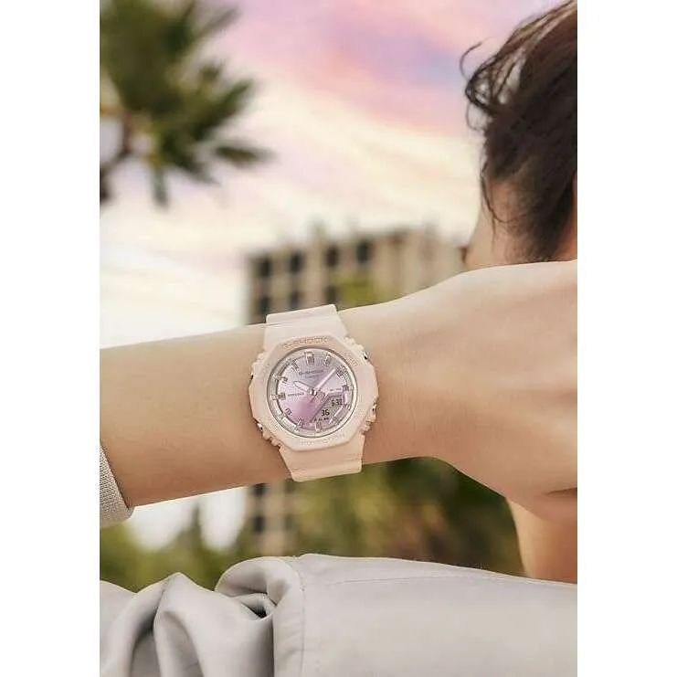 CASIO G-SHOCK ANALOG DIGITAL PINK GOLD LADIES WATCH GMA-P2100SG-4AJF