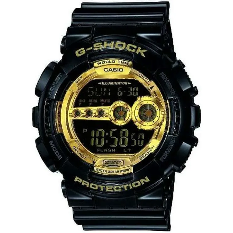 CASIO G-SHOCK BLACK x GOLD SERIES DIGITAL MEN WATCH GD-100GB-1JF