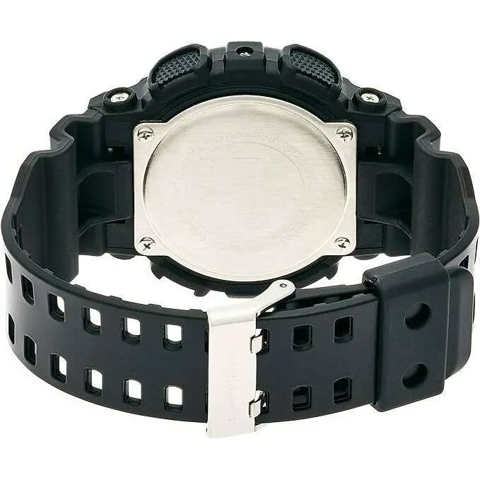 CASIO G-SHOCK DAY-DATE ANALOG DIGITAL DIAL ALL BLACK MEN WATCH GA-100CF-1AJF