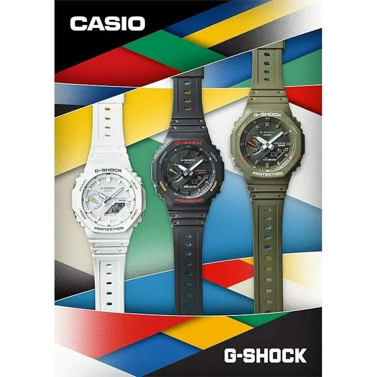 CASIO G-SHOCK DAY-DATE ANALOG DIGITAL DIAL BLACK MEN WATCH GA-B2100FC-1AJF