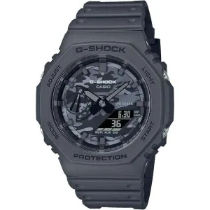 CASIO G-SHOCK DIAL CAMO UTILITY GREY ANALOG DIGITAL MEN WATCH GA-2100CA-8AJF