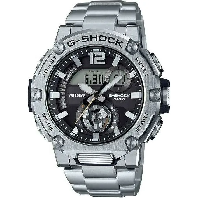 CASIO G-SHOCK G-STEEL SMARTPHONE LINKED BLUETOOTH SILVER MEN WATCH GST-B300SD-1AJF