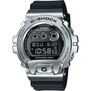 CASIO G-SHOCK METAL COVERED DIGITAL BLACK & SILVER MEN WATCH GM-6900U-1JF