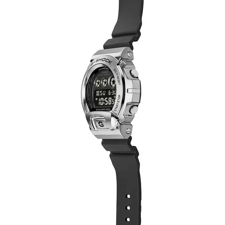 CASIO G-SHOCK METAL COVERED DIGITAL BLACK & SILVER MEN WATCH GM-6900U-1JF