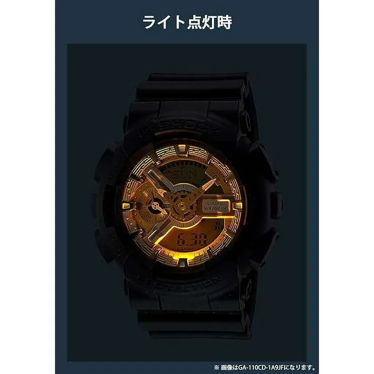 CASIO G-SHOCK METALLIC COLOR DIAL SERIES BLACK & SAGE GREEN MEN WATCH GA-110CD-1A3JF