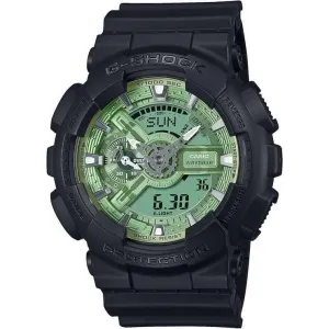 CASIO G-SHOCK METALLIC COLOR DIAL SERIES BLACK & SAGE GREEN MEN WATCH GA-110CD-1A3JF