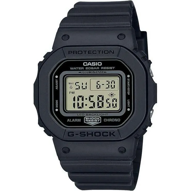 CASIO G-SHOCK MID-SIZE MODEL BLACK RESIN STRAP DIGITAL DIAL LADIES WATCH GMD-S5600BA-1JF