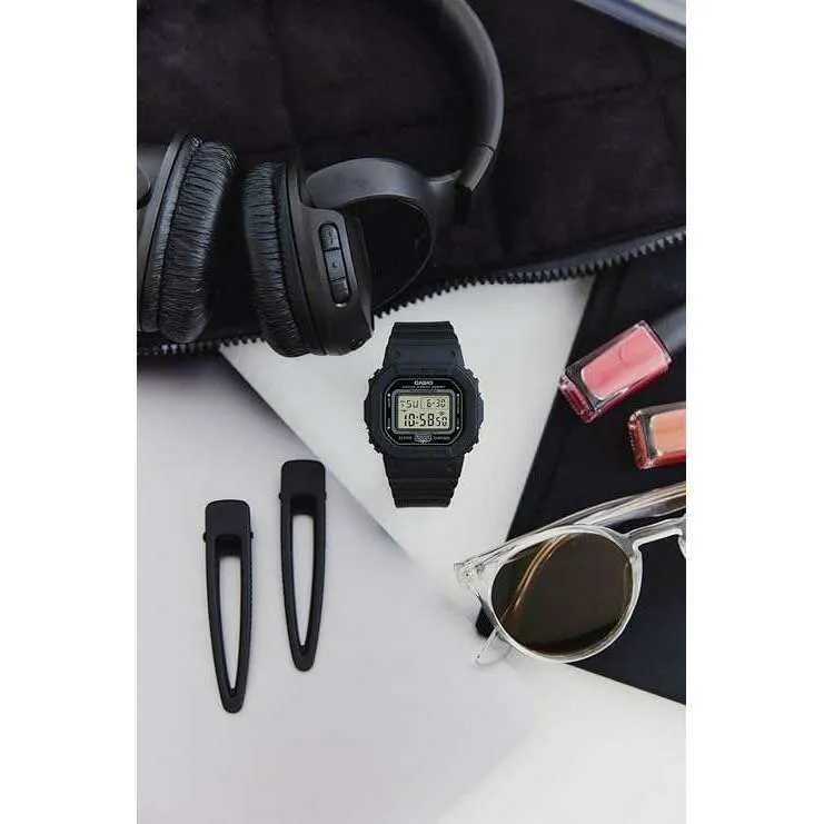 CASIO G-SHOCK MID-SIZE MODEL BLACK RESIN STRAP DIGITAL DIAL LADIES WATCH GMD-S5600BA-1JF