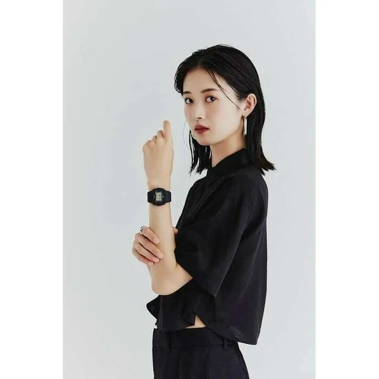 CASIO G-SHOCK MID-SIZE MODEL BLACK RESIN STRAP DIGITAL DIAL LADIES WATCH GMD-S5600BA-1JF