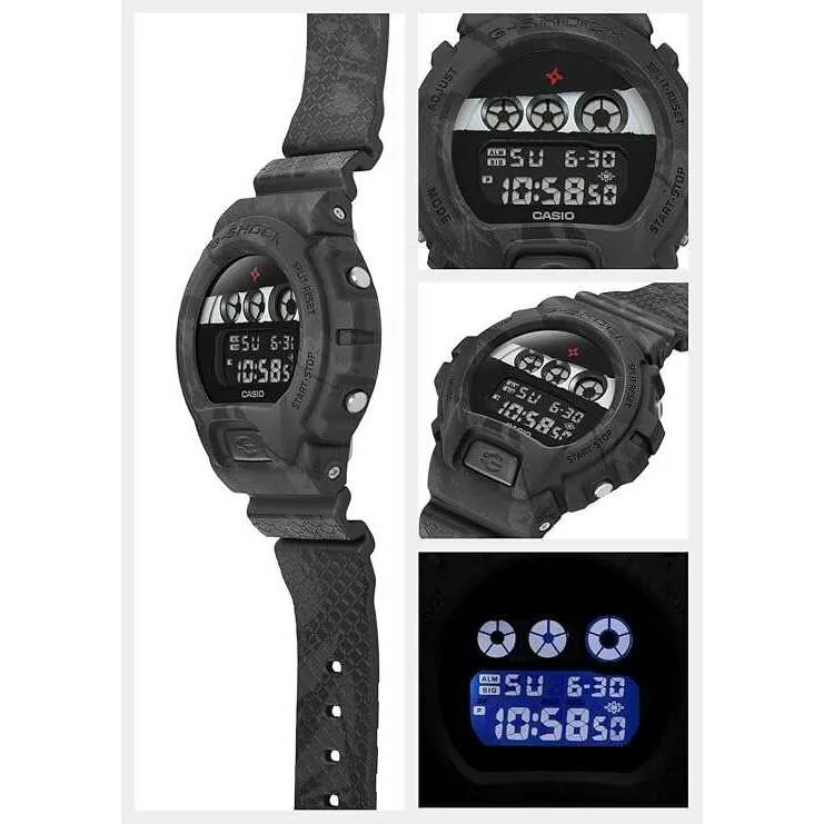 CASIO G-SHOCK NINJA MOTIF MODEL DIGITAL DIAL BLACK RESIN STRAP MEN WATCH DW-6900NNJ-1JR